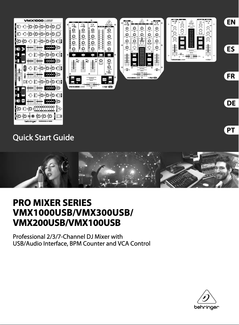 Page n°1 - Manuel utilisateur Behringer VMX1000USB