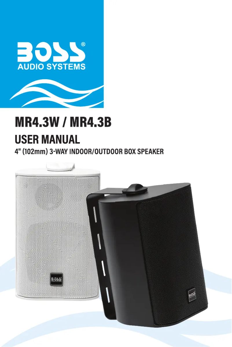 Page 1 of the manual User Manual Boss MR4.3W