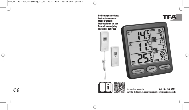Page 1 de la notice Manuel utilisateur TFA Trio 30.3062.10