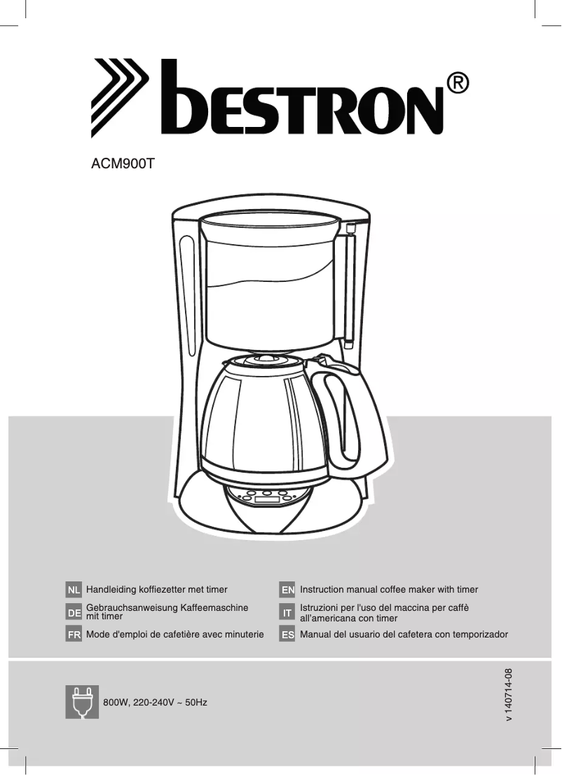 Page 1 de la notice Manuel utilisateur Bestron ACM900T