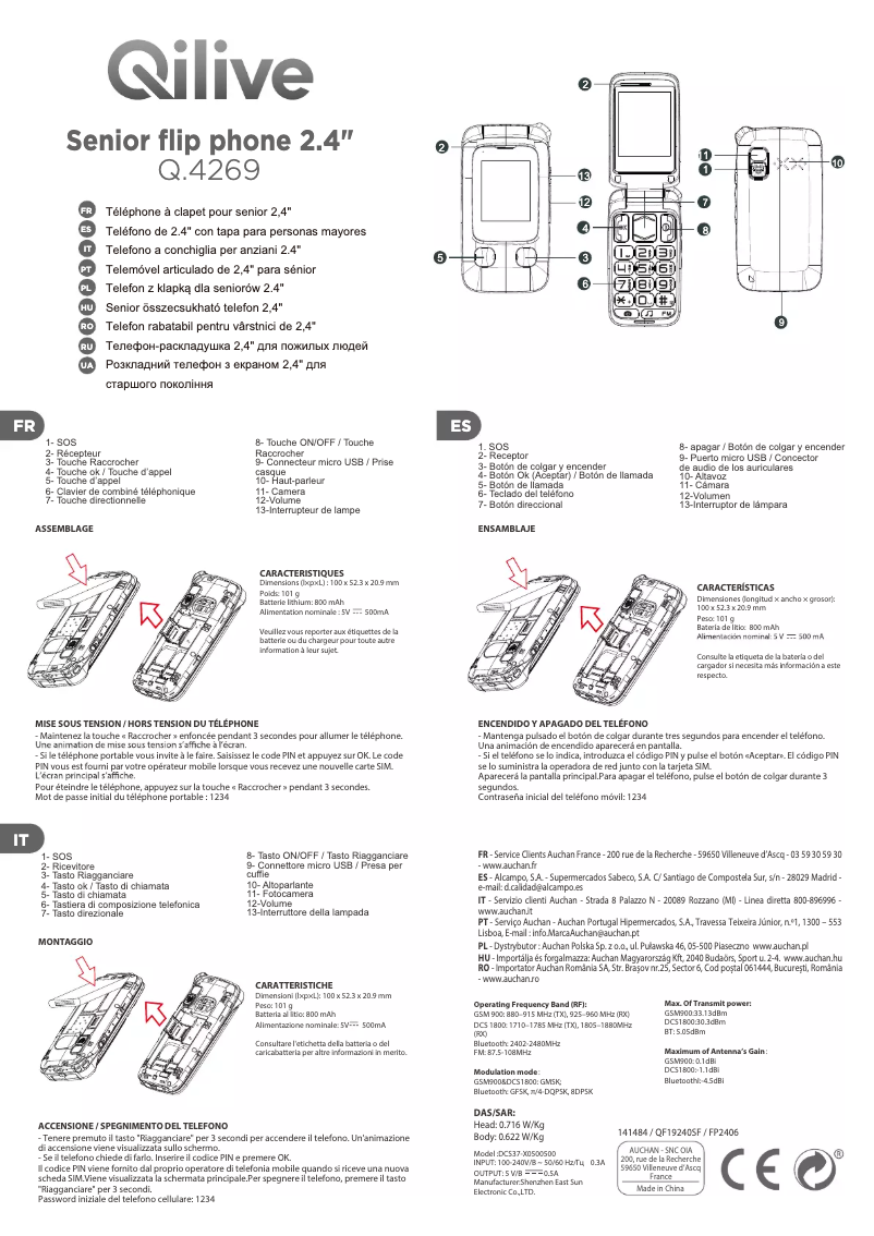 Image de la première page du manuel de l'appareil Q.4269