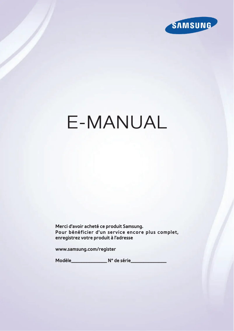 Page n°1 - Manuel utilisateur Samsung UE46F7000