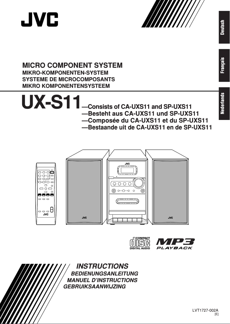 Page 1 de la notice Manuel utilisateur JVC UX-S11