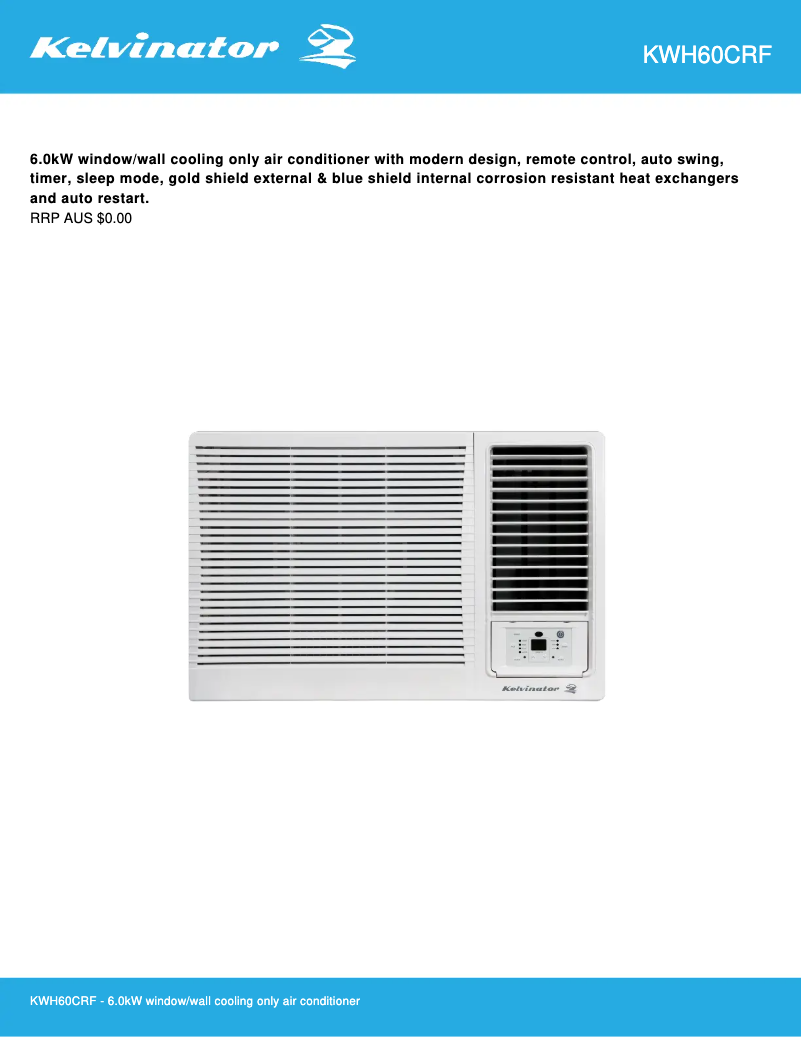 Image de la première page du manuel de l'appareil KWH60CRF