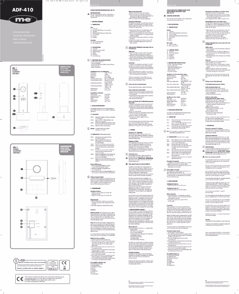 Page n°1 - Manuel utilisateur m-e ADF-410