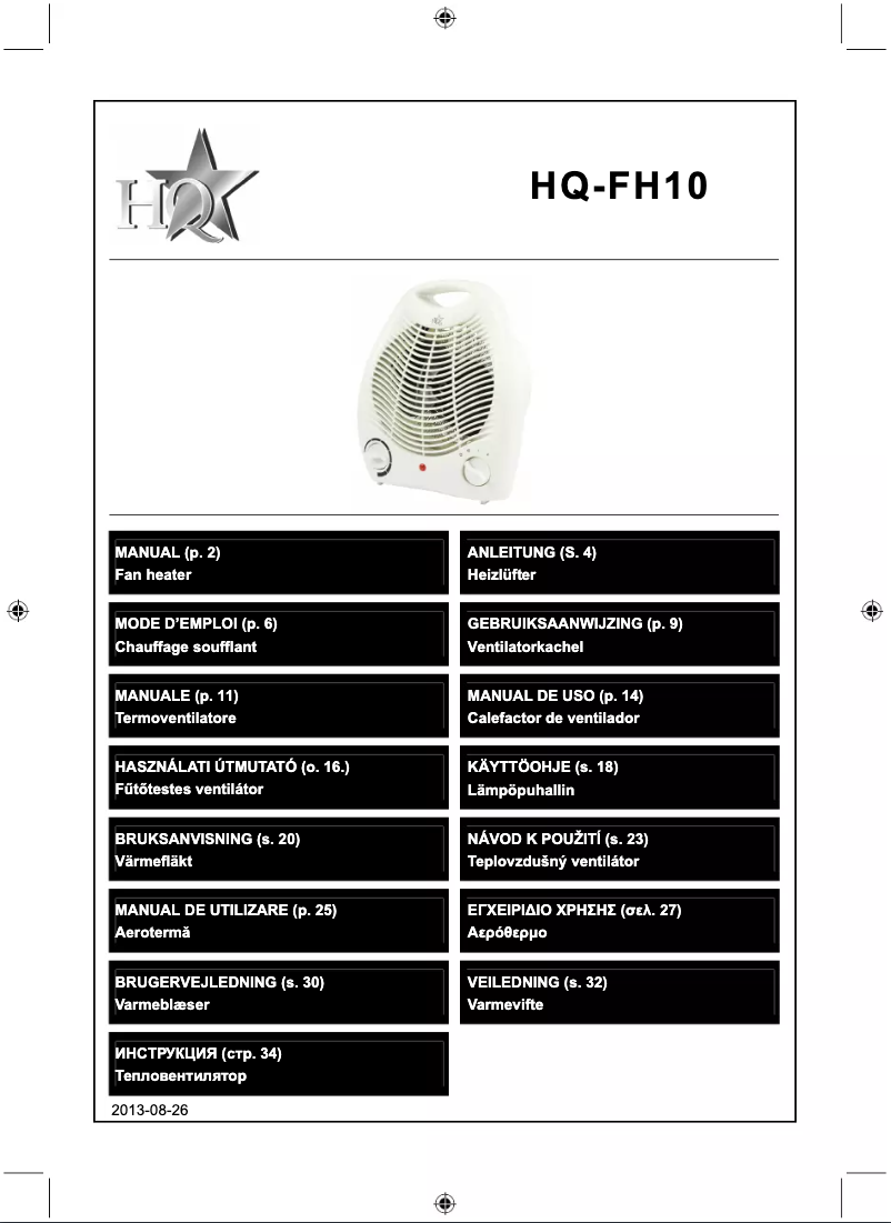 Image de la première page du manuel de l'appareil FH10