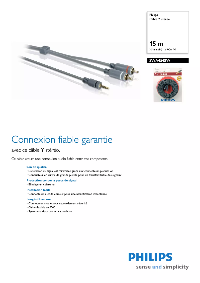 Page n°1 - Fiche technique Philips SWA4548W
