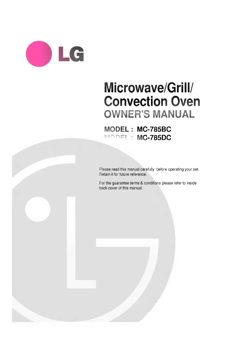 Page 1 de la notice Manuel utilisateur LG MC-785BC