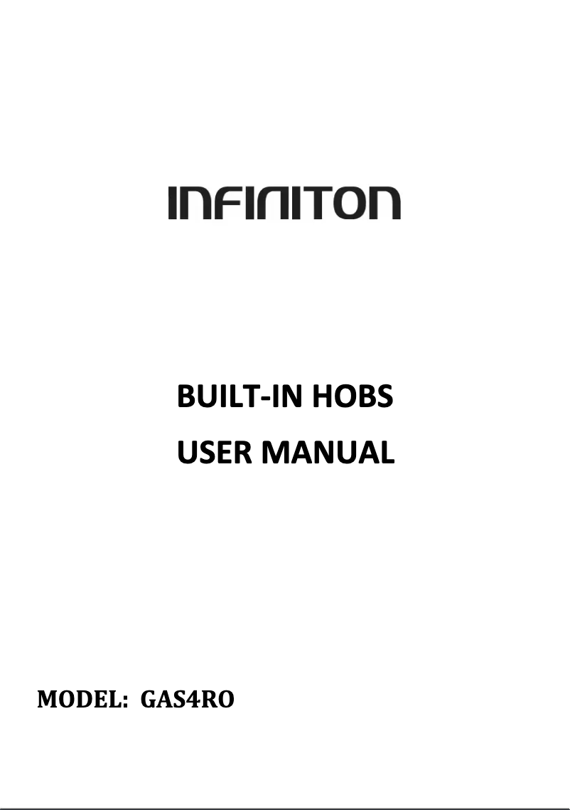 Page n°1 - Manuel utilisateur Infiniton GG-419