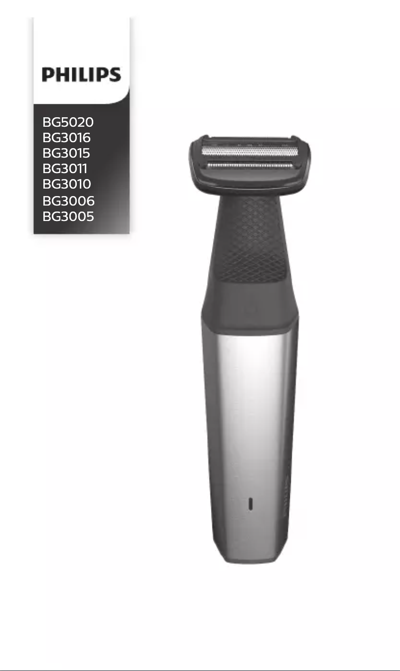 Page 1 de la notice Manuel utilisateur Philips Bodygroom Series 3000 BG3015