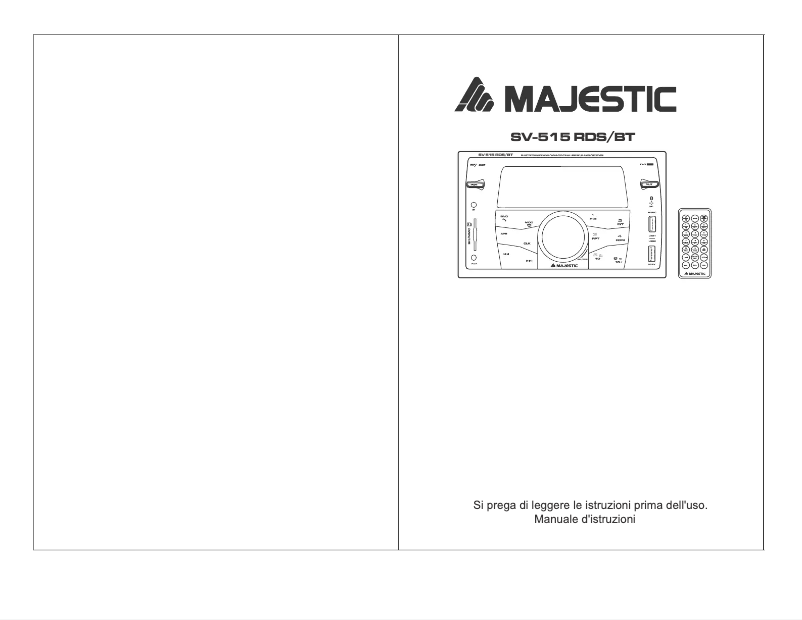 Page n°1 - Manuel utilisateur Majestic SV-515 RDS