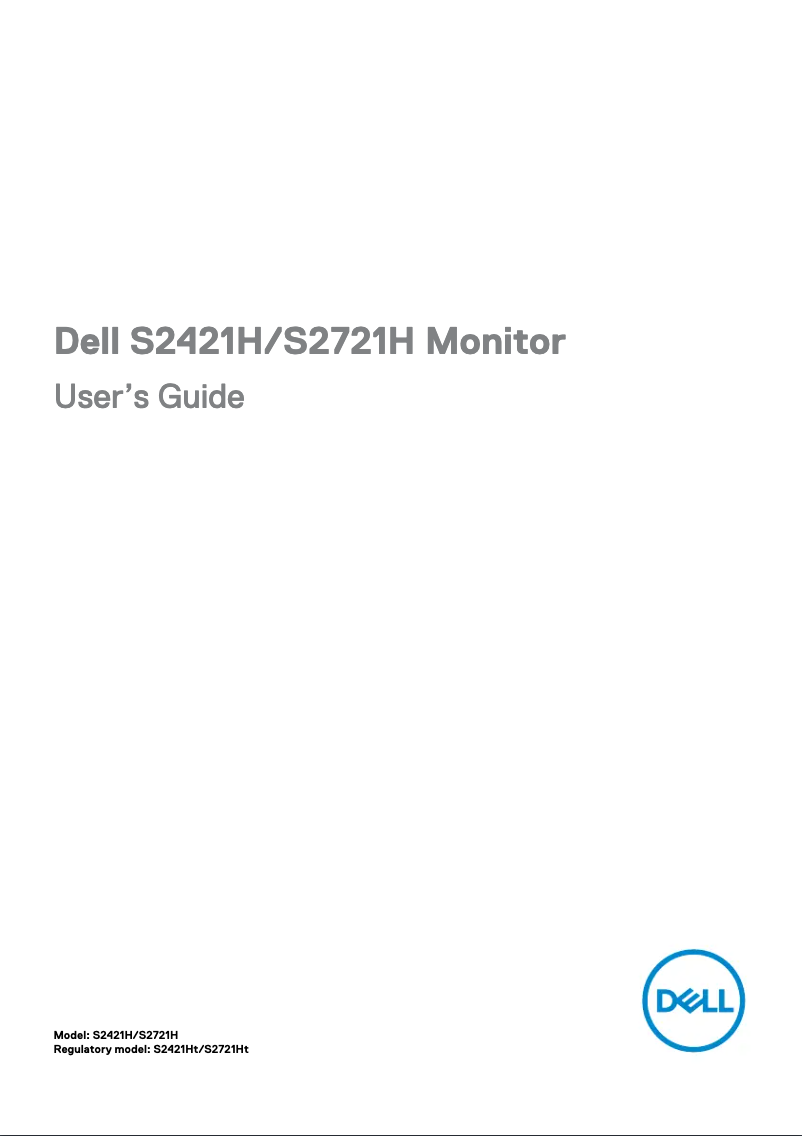 Image de la première page du manuel de l'appareil S2421H