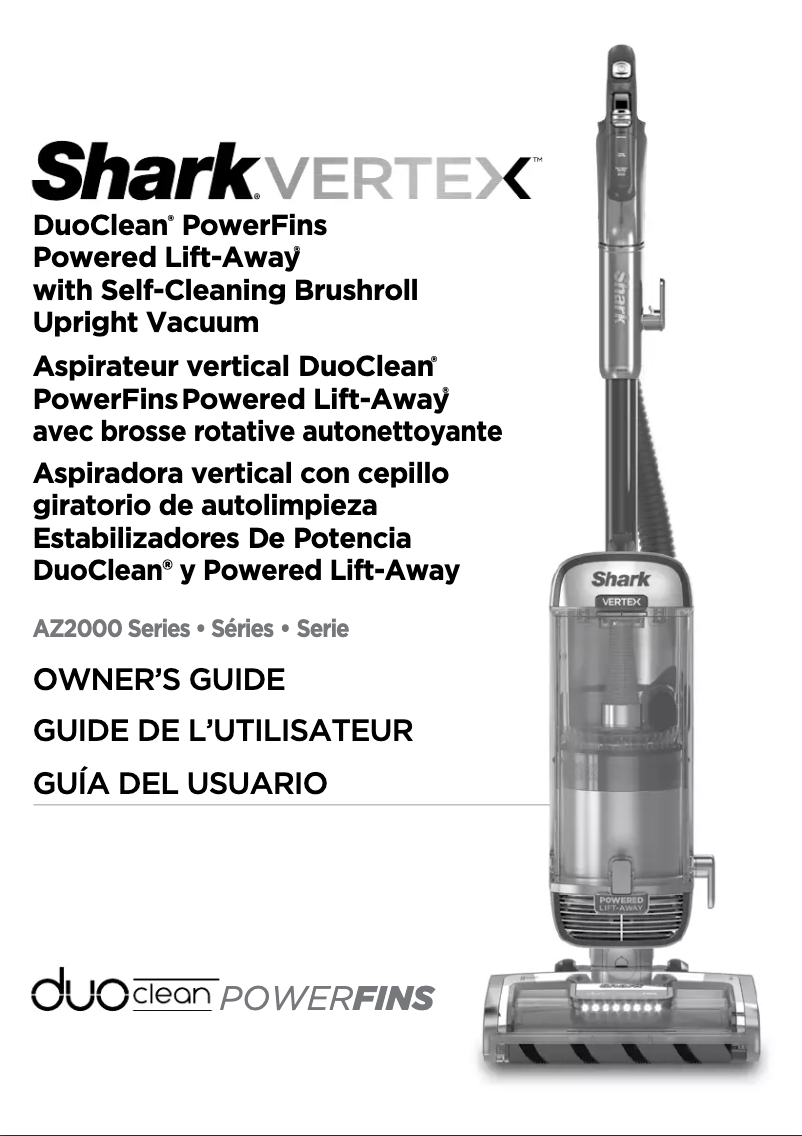 Page 1 de la notice Manuel utilisateur Shark Vertex AZ2002