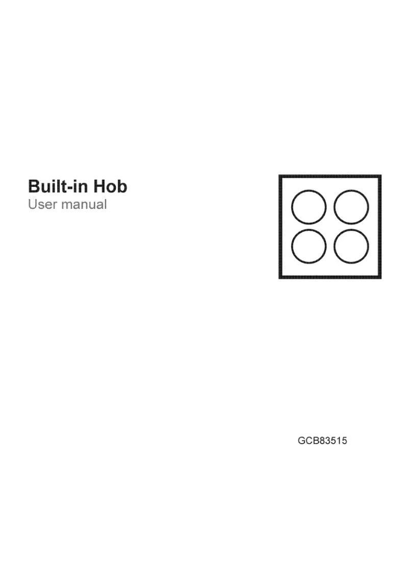 Page n°1 - Manuel utilisateur Blomberg GCB83515