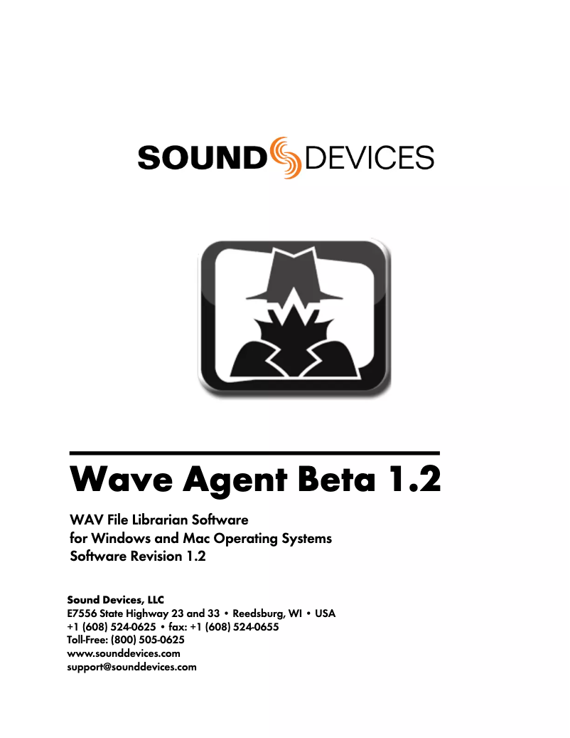 Image de la première page du manuel de l'appareil Wave Agent