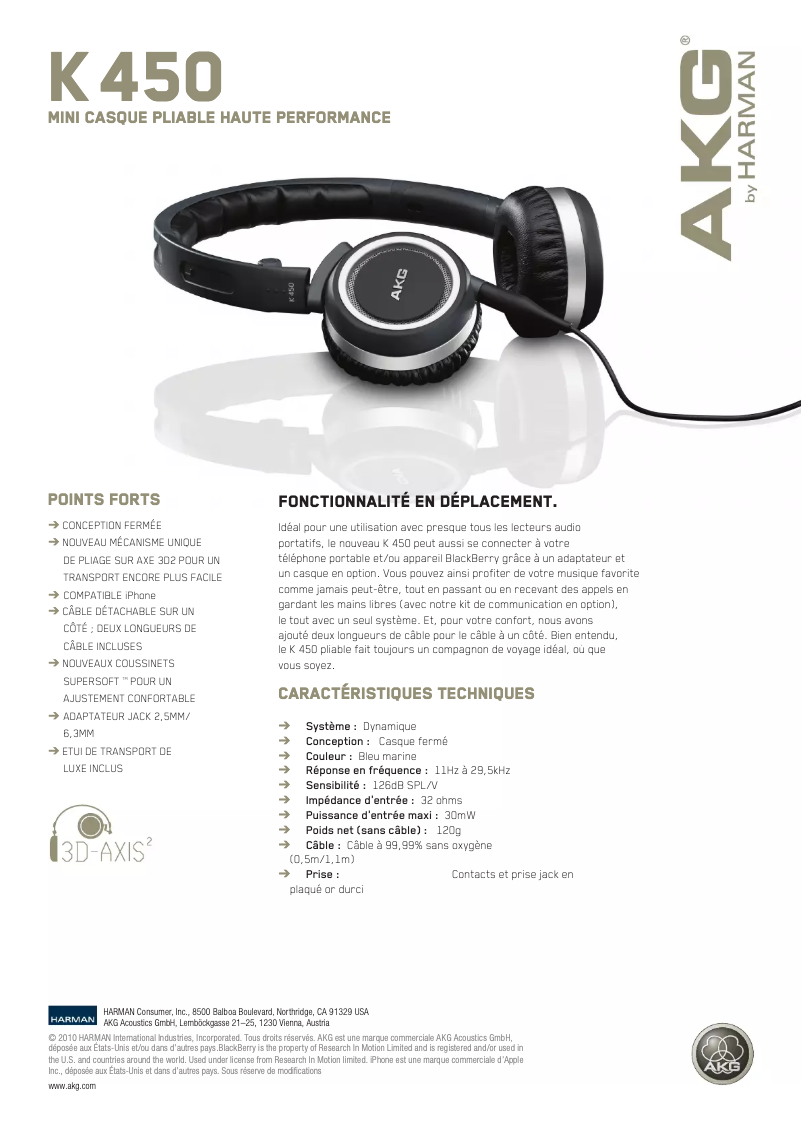 Página 1 del manual Manual de usuario AKG K450