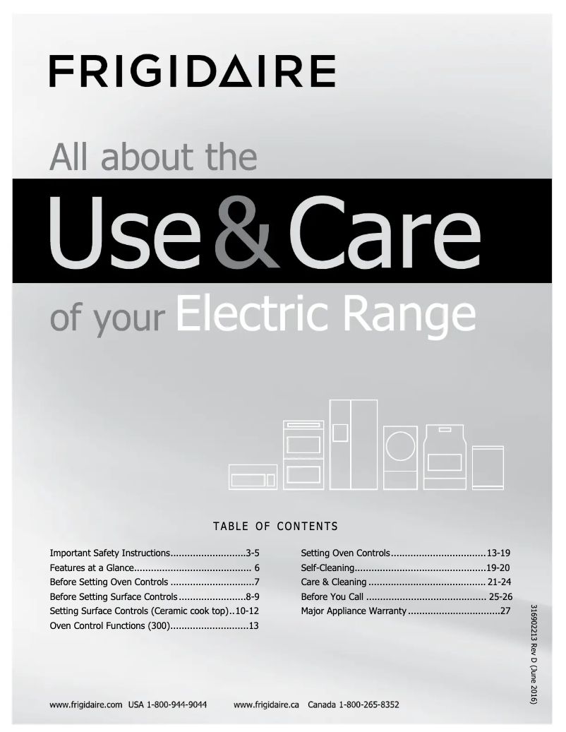 Page n°1 - Manuel utilisateur Frigidaire LFEF3017LB