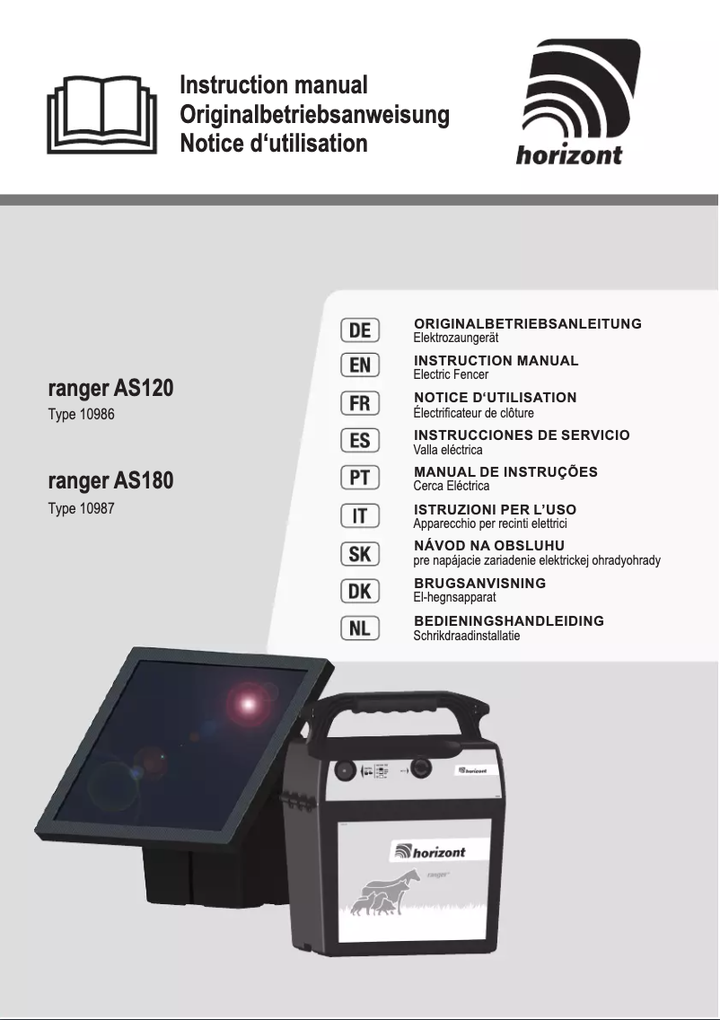 Page n°1 - Manuel utilisateur Horizont Ranger AS180