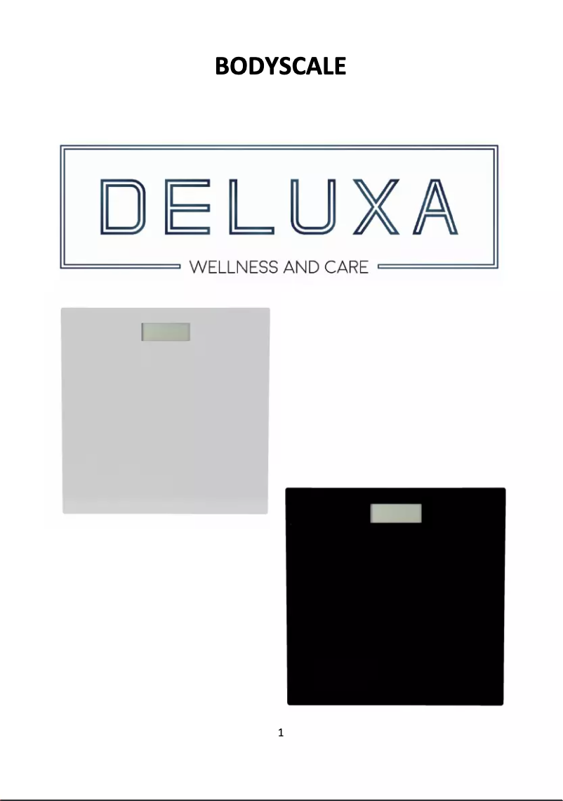 Página 1 del manual Manual de usuario Deluxa Body Scale