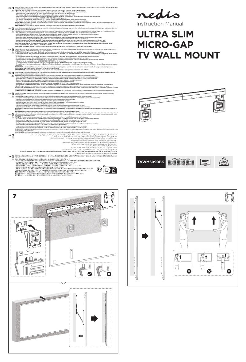 Page 1 de la notice Manuel utilisateur Nedis TVWM5090BK