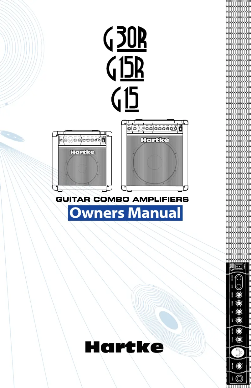 Page n°1 - Manuel utilisateur Hartke G15R