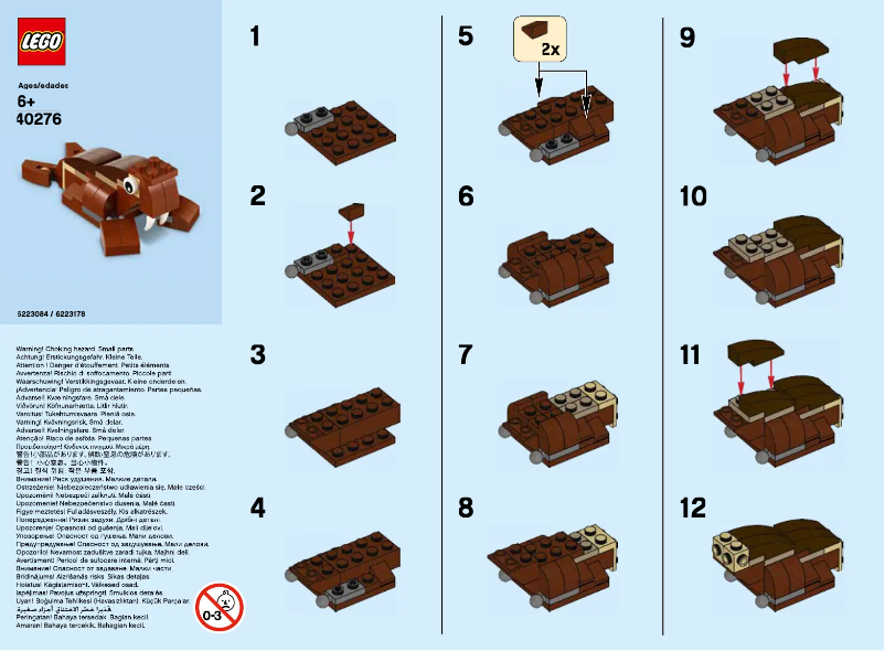 Page 1 de la notice Manuel utilisateur Lego Walrus 40276