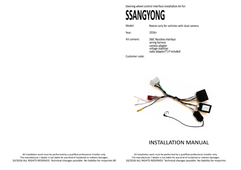 Page n°1 - Manuel utilisateur Pioneer CA-R-SSR.005