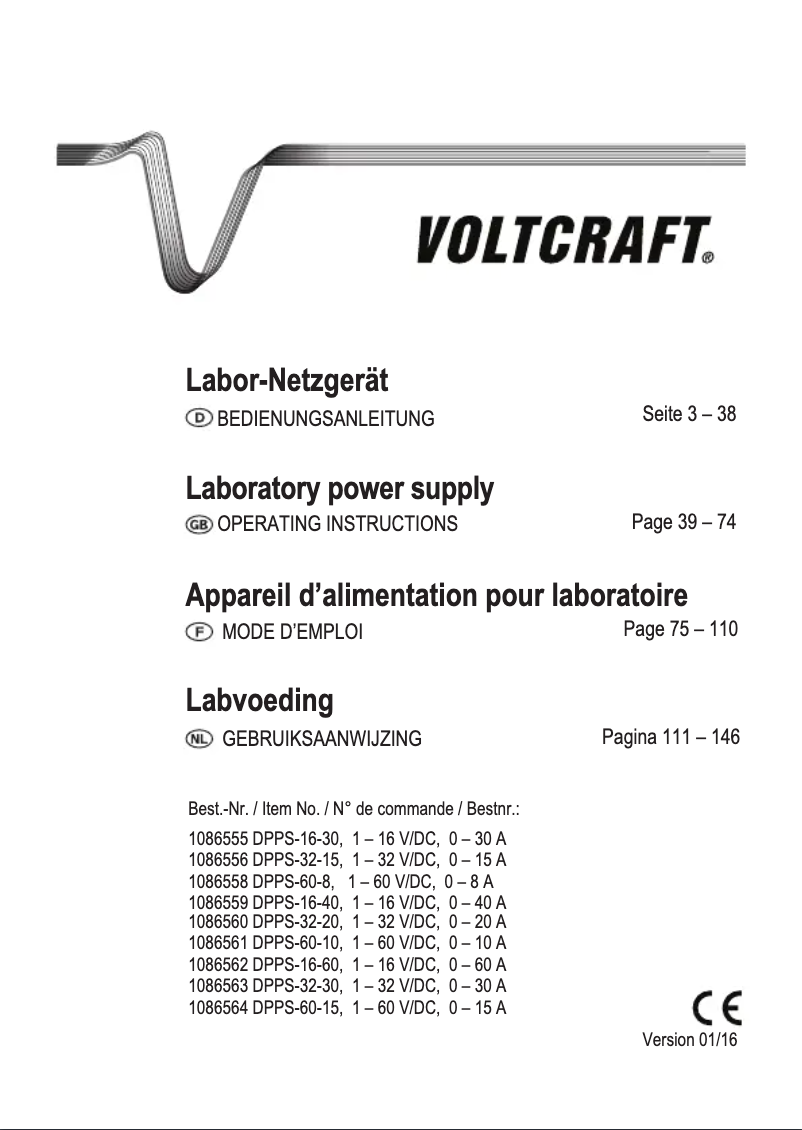Image de la première page du manuel de l'appareil DPPS-60-8