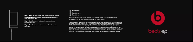 Page n°1 - Manuel utilisateur Beats EP