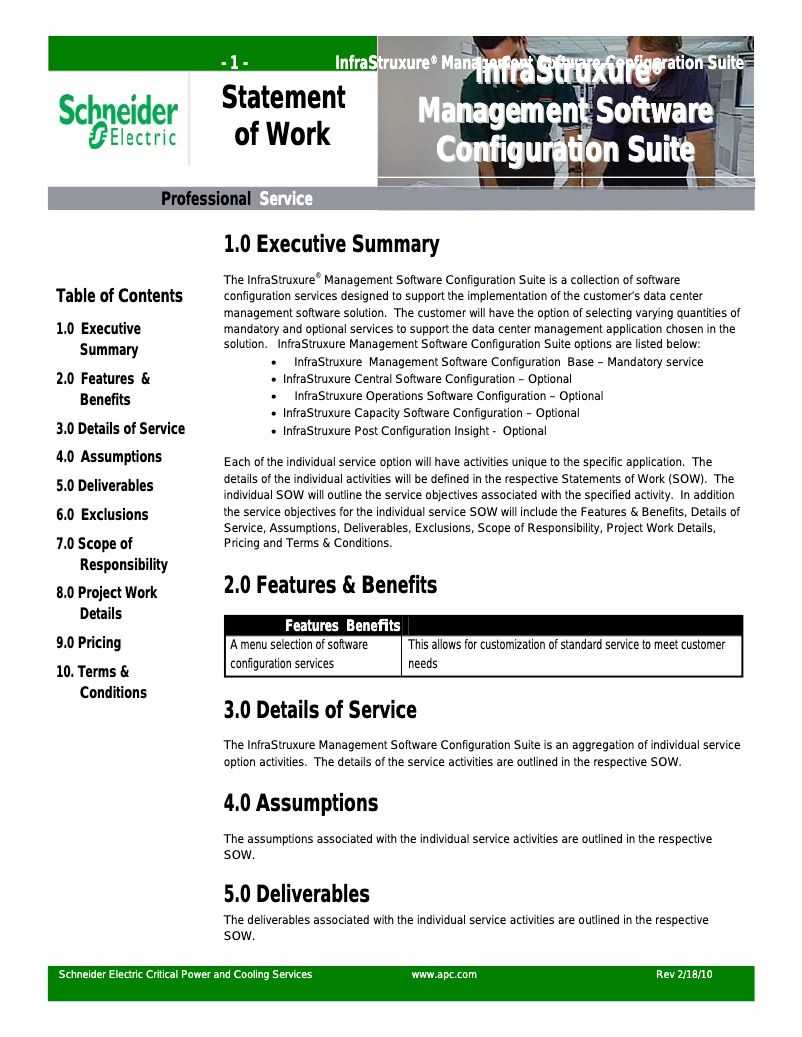 Page 1 de la notice Manuel utilisateur APC WNSC010110