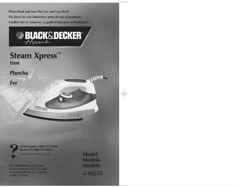 Page 1 de la notice Manuel utilisateur Black & Decker AS255