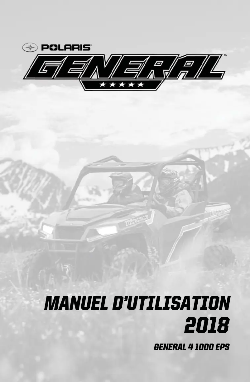 Page n°1 - Manuel utilisateur Polaris General 4 1000 EPS (2018)