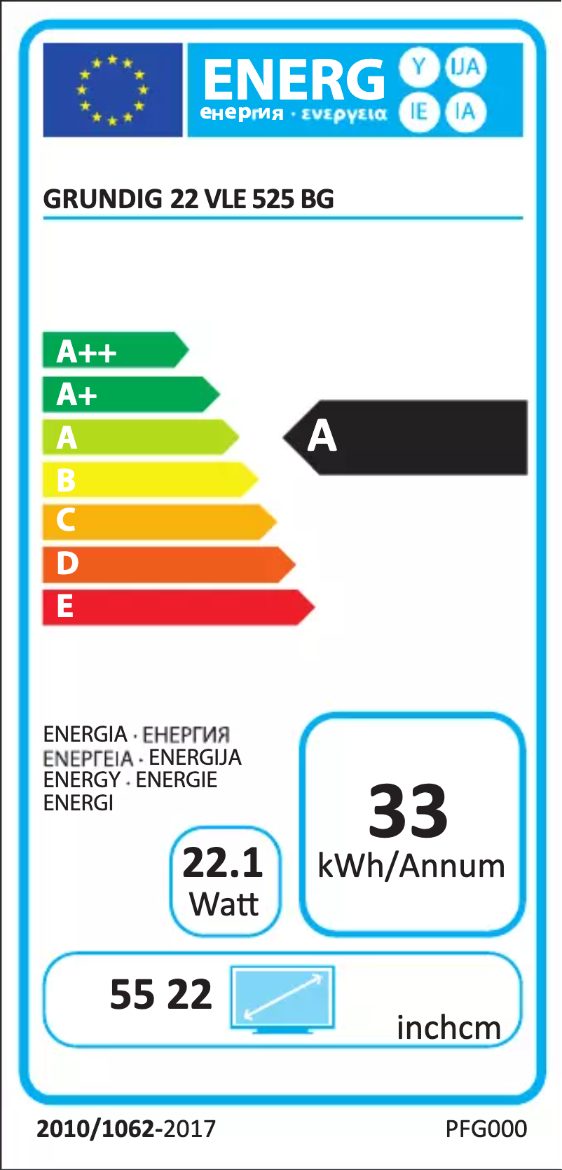 Page 1 de la notice Manuel utilisateur Grundig 22 VLE 525 BG