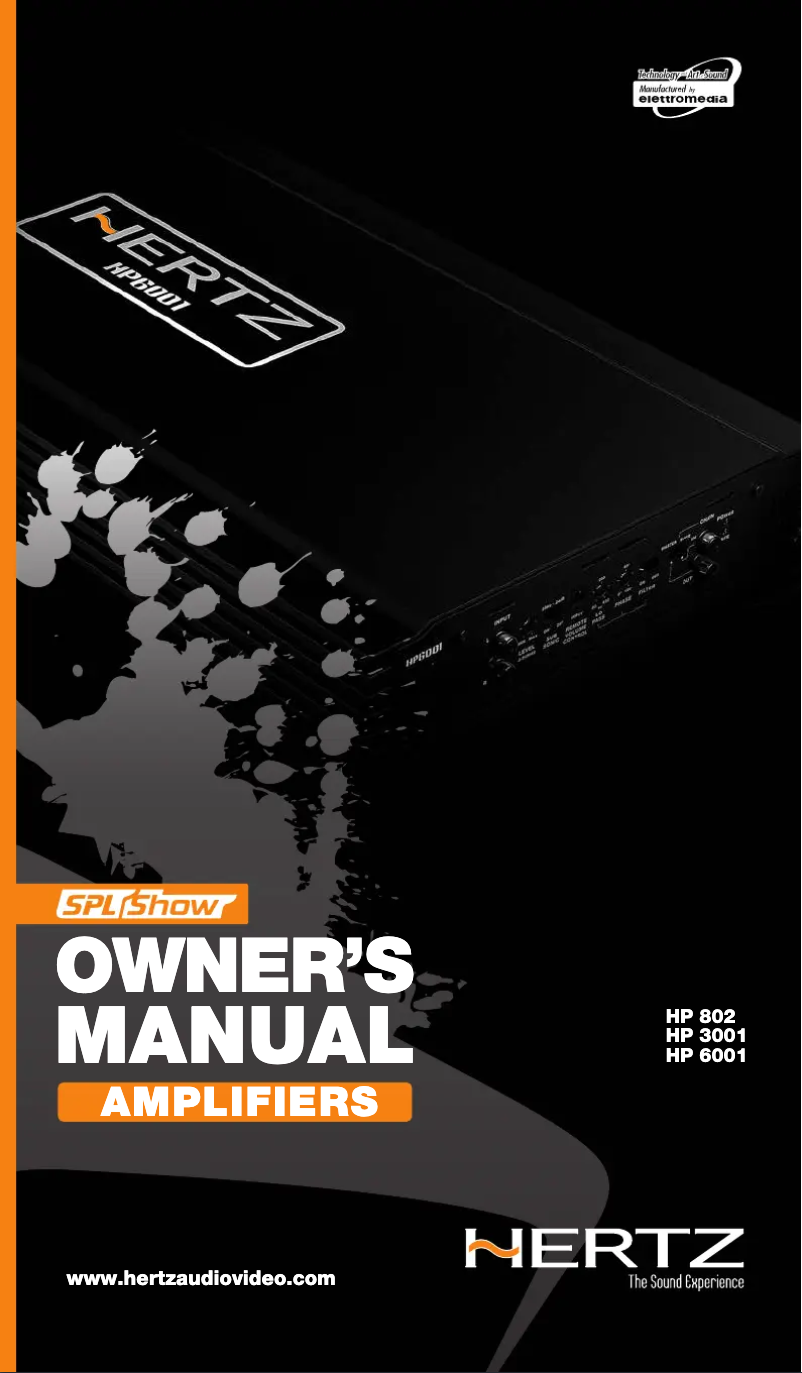 Page 1 de la notice Manuel utilisateur Hertz SPL Show HP 802