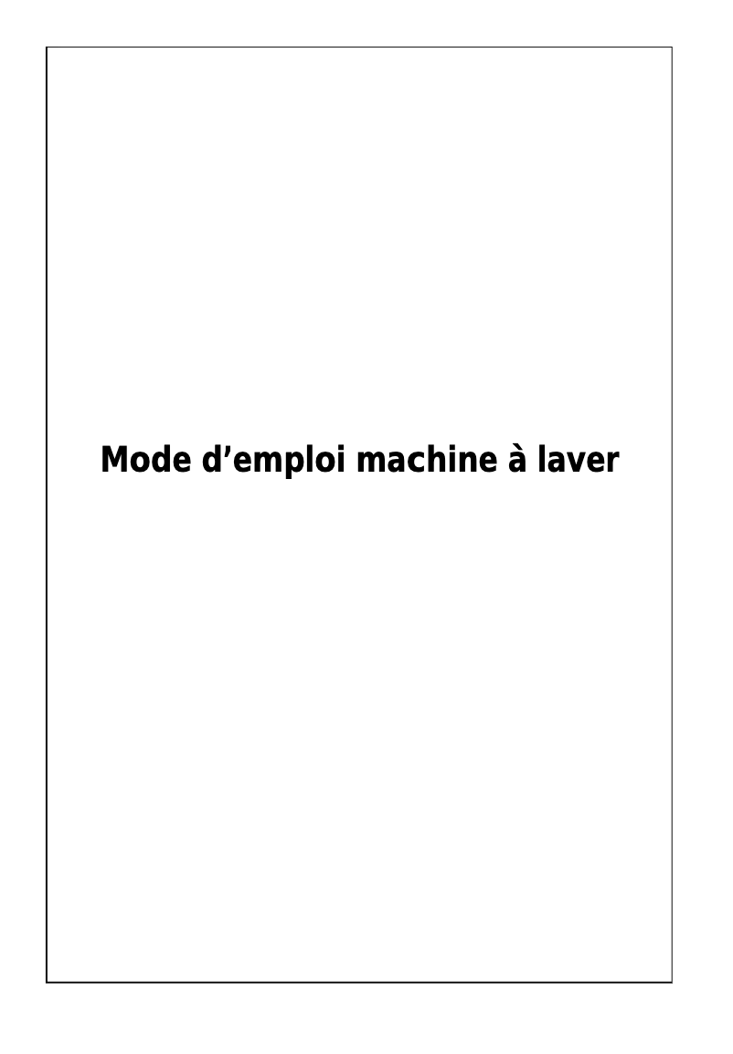 Page n°1 - Manuel utilisateur Welco WE1006FV6