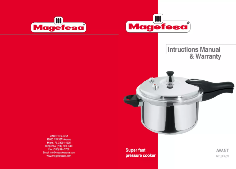 Página 1 del manual Manual de usuario Magefesa Avant
