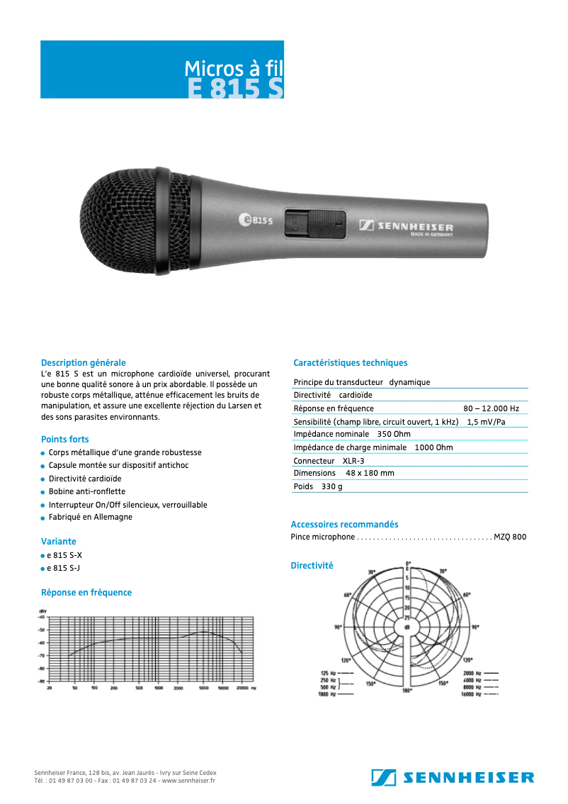Image de la première page du manuel de l'appareil XSW 65