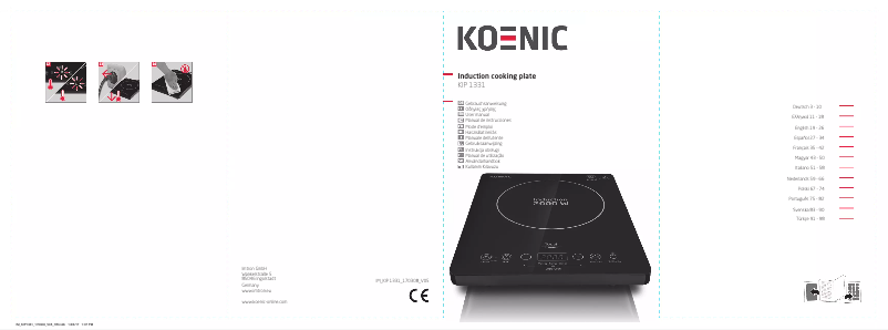 Page 1 de la notice Manuel utilisateur Koenic KIP 1331