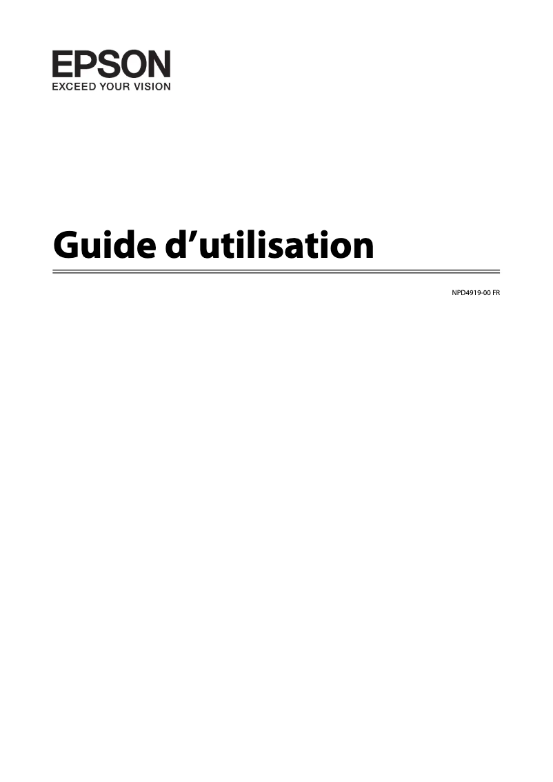 Page 1 de la notice Manuel utilisateur Epson XP-510 Expression Premium