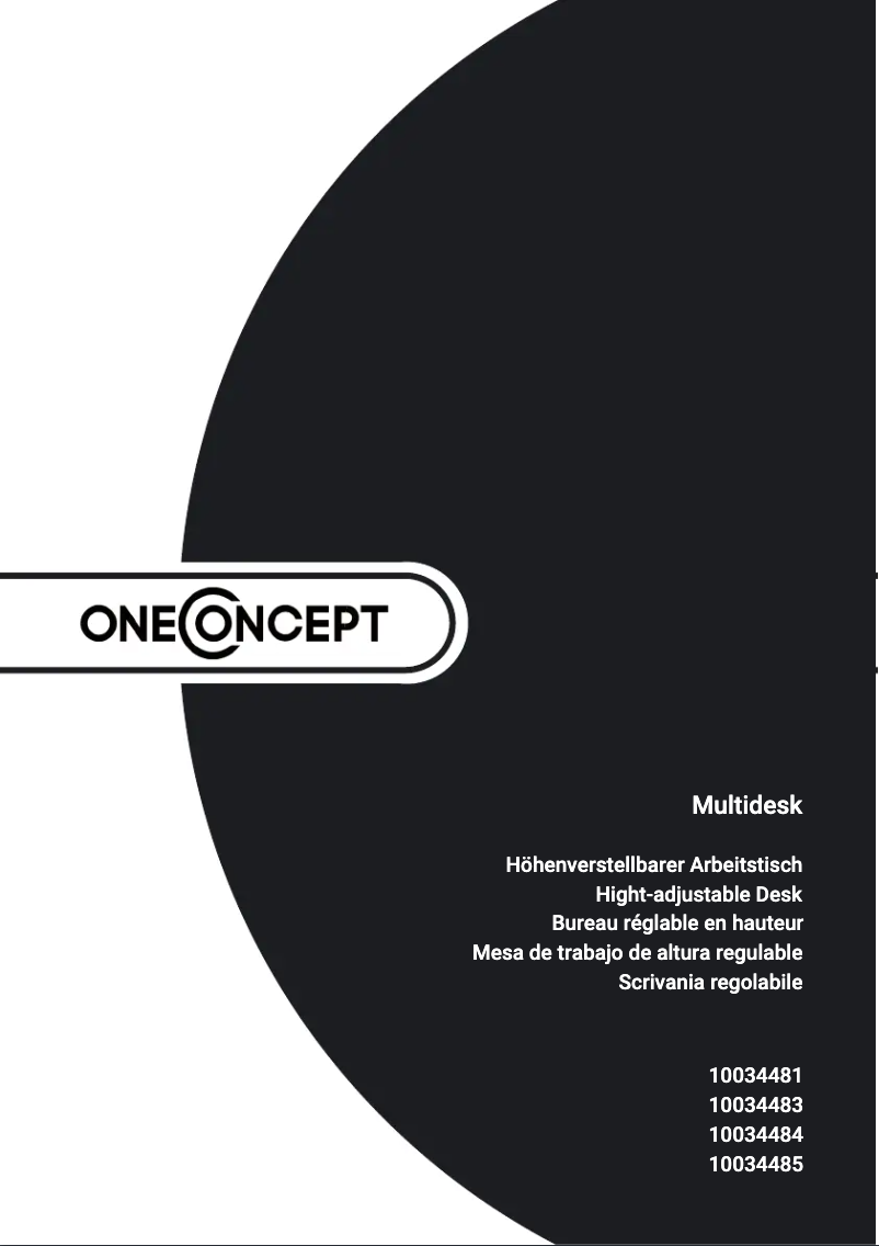 Página 1 del manual Manual de usuario OneConcept Multidesk