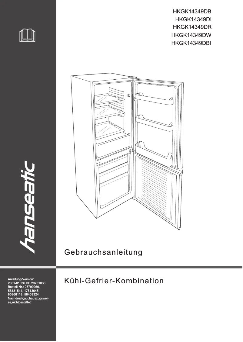 Image de la première page du manuel de l'appareil HKGK14349DW