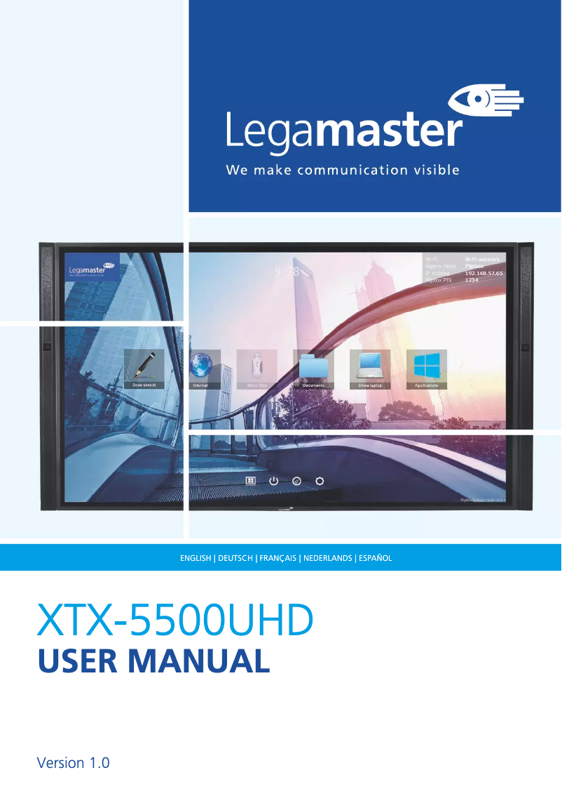 Page n°1 - Manuel utilisateur Legamaster XTX-5500UHD