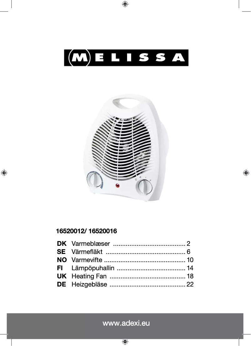 Image de la première page du manuel de l'appareil 16520016