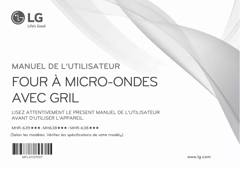 Page n°1 - Manuel utilisateur LG MHR-6394BK