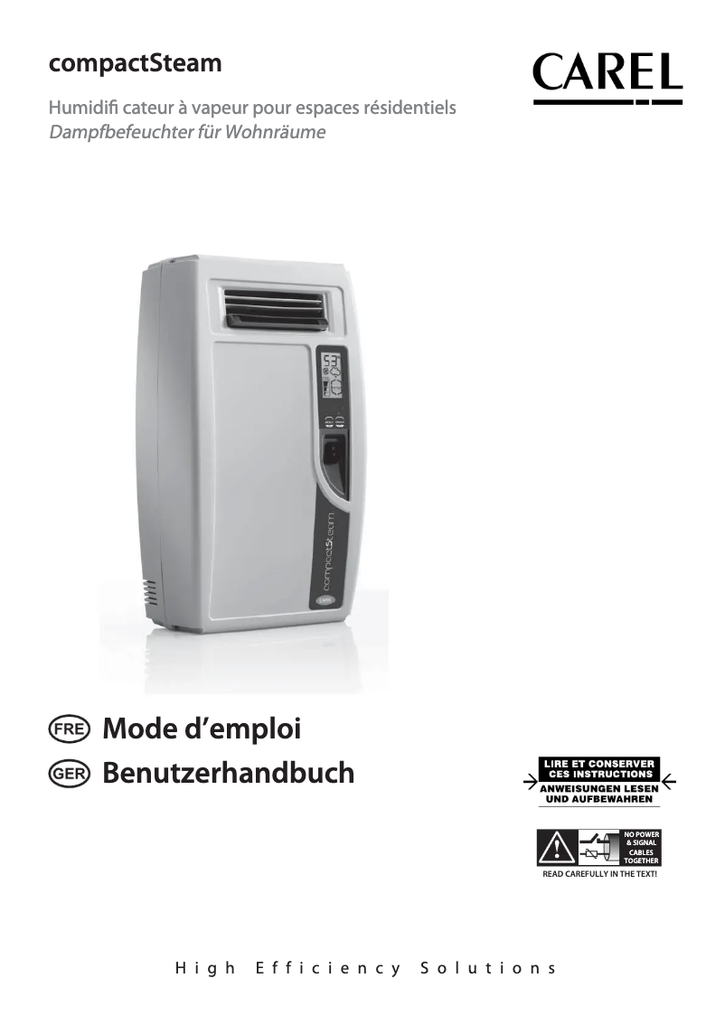 Página 1 del manual Manual de usuario Carel compactSteam