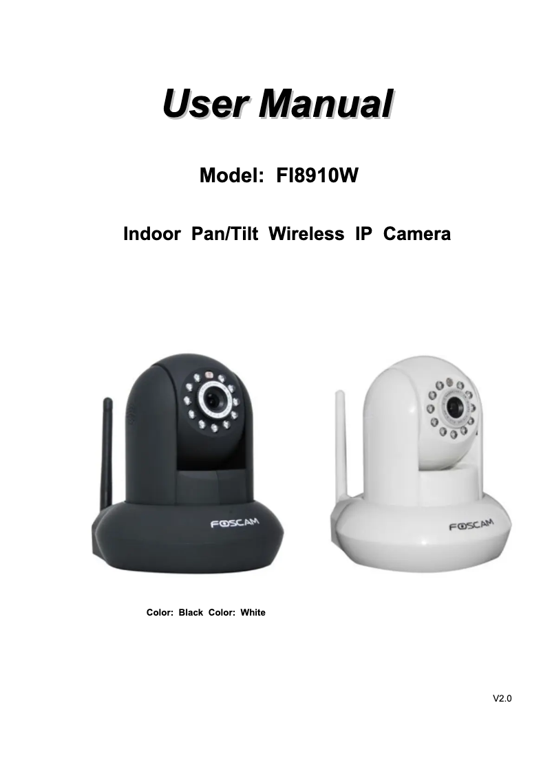 Image de la première page du manuel de l'appareil FI8910W