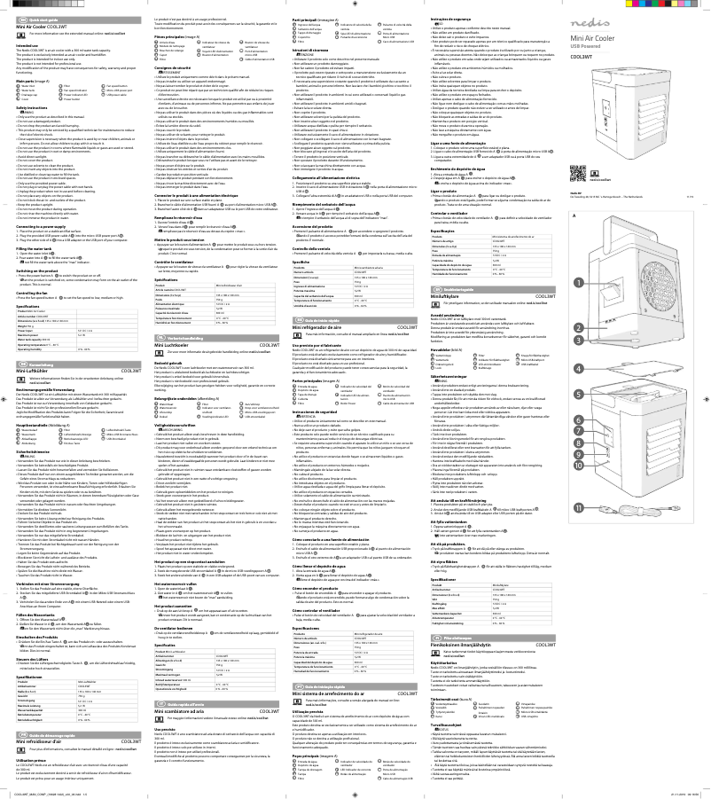 Page 1 de la notice Manuel utilisateur Nedis COOL3WT
