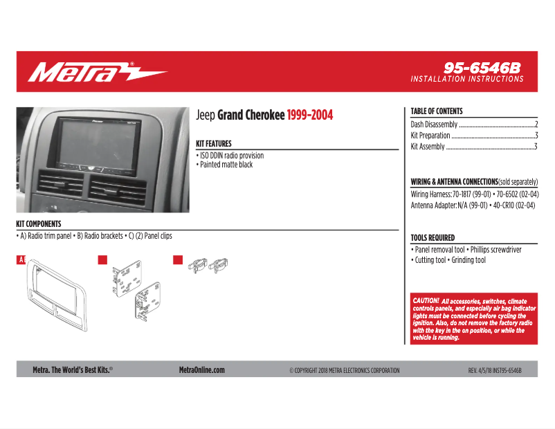 Image de la première page du manuel de l'appareil 95-6546B