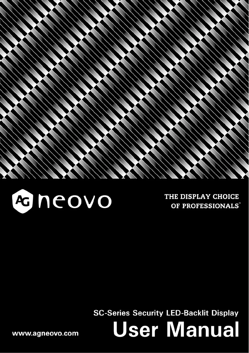 Page 1 de la notice Manuel utilisateur AG Neovo SC-24