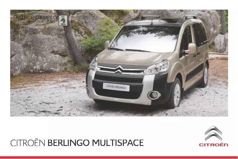 Page 1 de la notice Manuel utilisateur Citroën Berlingo Multispace (2014)
